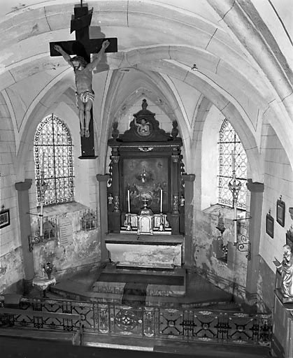 Le choeur vu depuis la tribune. © Yves Sancey / Région Bourgogne-Franche-Comté, Inventaire du patrimoine - 1978