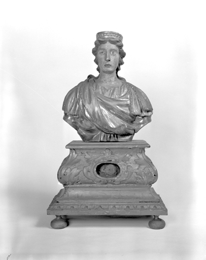 Vue du buste-reliquaire droit. © Yves Sancey / Région Bourgogne-Franche-Comté, Inventaire du patrimoine - 1978