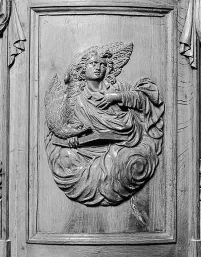 Quatrième panneau de la cuve : saint Jean. © Yves Sancey / Région Bourgogne-Franche-Comté, Inventaire du patrimoine - 1978