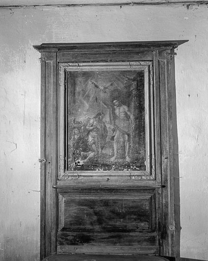 Peinture sur toile : le baptême du Christ. © Yves Sancey / Région Bourgogne-Franche-Comté, Inventaire du patrimoine - 1978