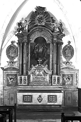 Vue d'ensemble du retable sud. © Yves Sancey / Région Bourgogne-Franche-Comté, Inventaire du patrimoine - 1979