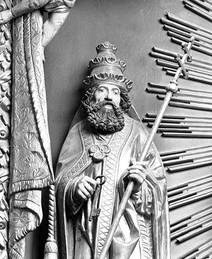 Saint Pierre, vue à mi-corps de face. © Yves Sancey / Région Bourgogne-Franche-Comté, Inventaire du patrimoine - 1979