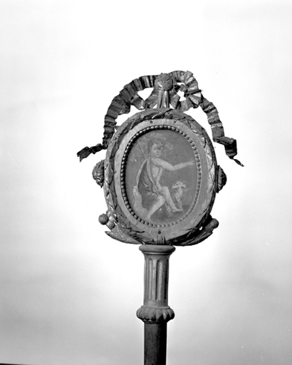 Bâton de procession (bâton de confrérie) : saint Jean-Baptiste. © Yves Sancey / Région Bourgogne-Franche-Comté, Inventaire du patrimoine - 1979