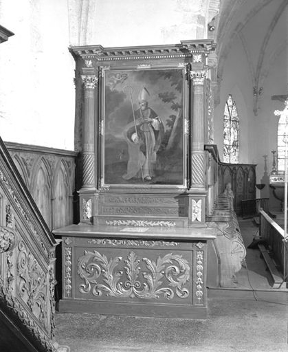 Vue d'ensemble de l'autel secondaire nord. © Yves Sancey / Région Bourgogne-Franche-Comté, Inventaire du patrimoine - 1979