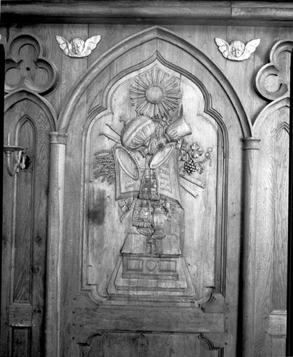 Bas-relief : l'Eucharistie. © Yves Sancey / Région Bourgogne-Franche-Comté, Inventaire du patrimoine - 1979