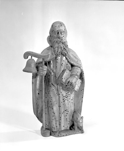 Détail, statuette : saint Antoine vu de face. © Yves Sancey / Région Bourgogne-Franche-Comté, Inventaire du patrimoine - 1979