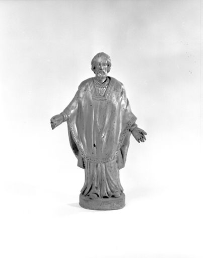 Détail, statuette : saint Ferréol vu de face. © Yves Sancey / Région Bourgogne-Franche-Comté, Inventaire du patrimoine - 1979