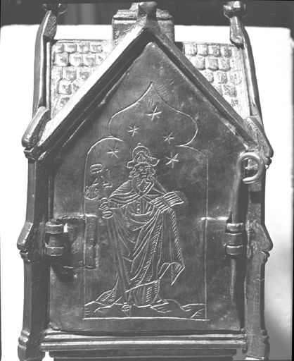 Détail du revers : saint Jacques. © Yves Sancey / Région Bourgogne-Franche-Comté, Inventaire du patrimoine - 1979