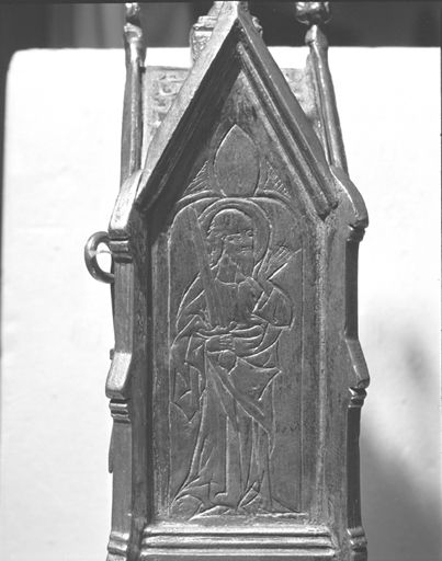 Détail de la face latérale gauche : saint Paul. © Yves Sancey / Région Bourgogne-Franche-Comté, Inventaire du patrimoine - 1979