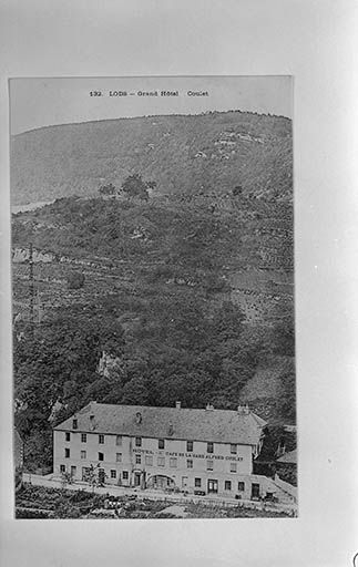 Lods. Grand Hôtel Coulet, 1er quart 20e siècle. © Dominique  Dominguez (reproduction) / Région Bourgogne-Franche-Comté, Inventaire du patrimoine - 1980