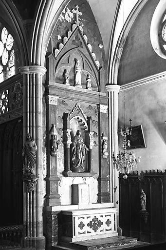 Vue d'ensemble de l'autel secondaire sud. © Yves Sancey / Région Bourgogne-Franche-Comté, Inventaire du patrimoine - 1980