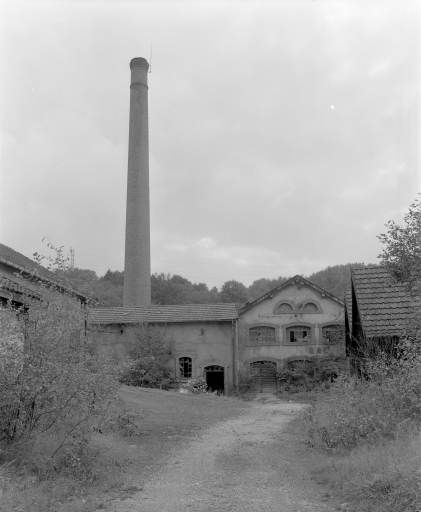 Façade nord de l'atelier de galvanisation en 1981. © Yves Sancey / Région Bourgogne-Franche-Comté, Inventaire du patrimoine - 1981