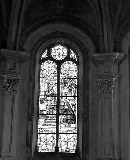 Baie 0 : Apparition du Sacré-Coeur à Marguerite Marie Alacoque. © Jean-Luc Ligier / Région Bourgogne-Franche-Comté, Inventaire du patrimoine - 1981