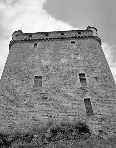 Face sud du donjon. © Yves Sancey / Région Bourgogne-Franche-Comté, Inventaire du patrimoine - 1981