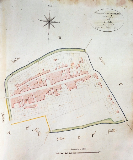 Plan cadastral. © Dominique Dominguez / Région Bourgogne-Franche-Comté, Inventaire du patrimoine - 1981
