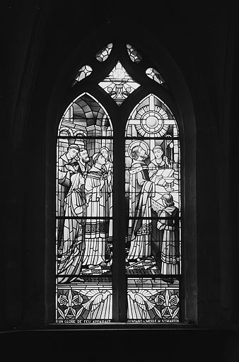 Baie 2 : la messe de Saint Martin © Yves Sancey / Région Bourgogne-Franche-Comté, Inventaire du patrimoine - 1982