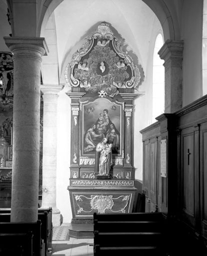 Vue d'ensemble de l'autel secondaire sud. © Yves Sancey / Région Bourgogne-Franche-Comté, Inventaire du patrimoine - 1982