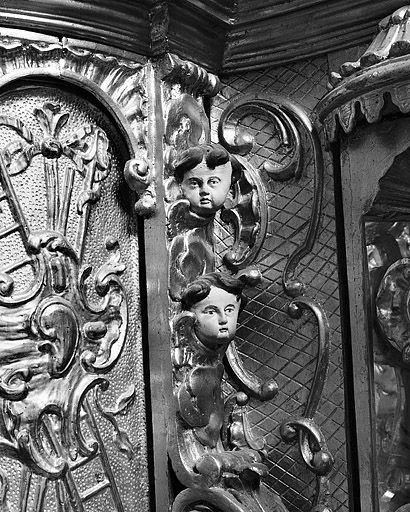 Détail du décor du tabernacle. © Yves Sancey / Région Bourgogne-Franche-Comté, Inventaire du patrimoine - 1982