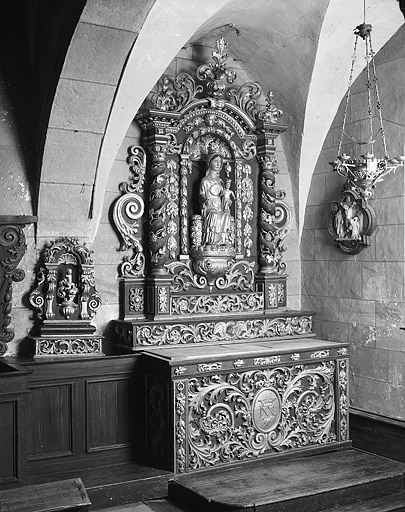 Vue d'ensemble de l'autel secondaire sud. © Yves Sancey / Région Bourgogne-Franche-Comté, Inventaire du patrimoine - 1982