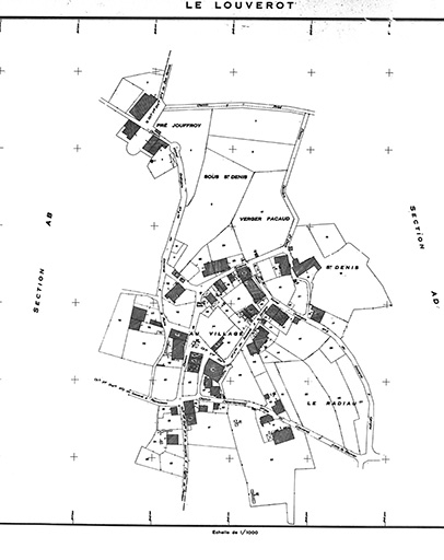 Cadastre 1955, section AC. © Yves Sancey / Région Bourgogne-Franche-Comté, Inventaire du patrimoine - 1982