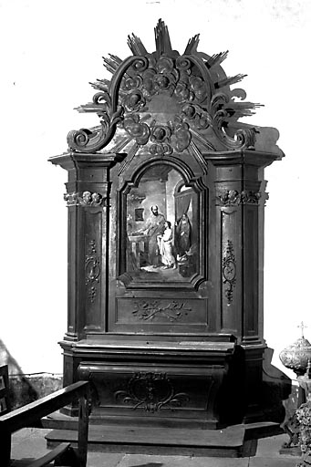 Vue d'ensemble de l'autel-retable gauche. © Yves Sancey / Région Bourgogne-Franche-Comté, Inventaire du patrimoine - 1982