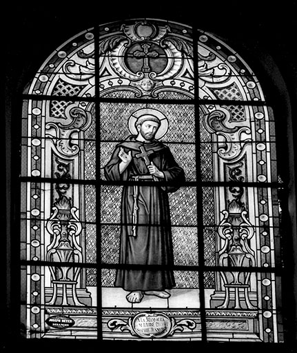 Baie n° 105 : saint François d'Assise. © Jean-Luc Ligier / Région Bourgogne-Franche-Comté, Inventaire du patrimoine - 1982