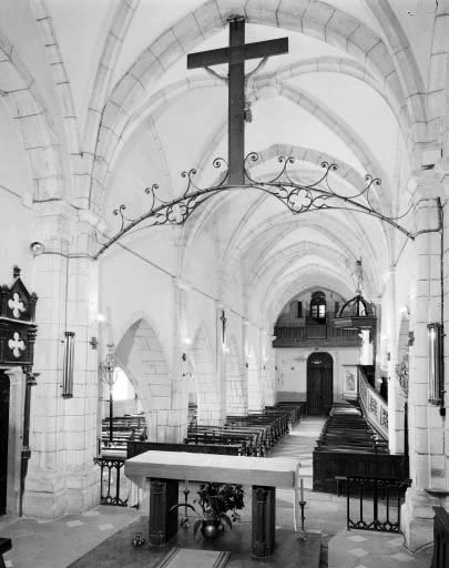 La nef vue du choeur. © Yves Sancey / Région Bourgogne-Franche-Comté, Inventaire du patrimoine - 1982