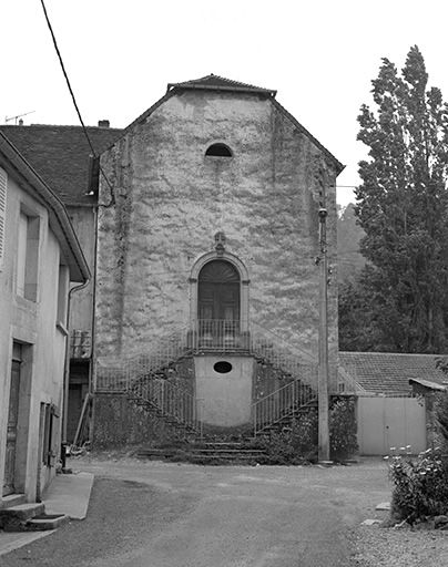 Chapelle : façade antérieure. © Yves Sancey / Région Bourgogne-Franche-Comté, Inventaire du patrimoine - 1984