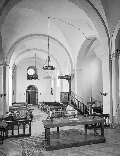 Nef vue depuis le choeur. © Yves Sancey / Région Bourgogne-Franche-Comté, Inventaire du patrimoine - 1984