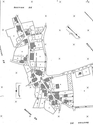 Plan cadastral, 1968, section AB, échelle 1 : 1000. © Yves Sancey / Région Bourgogne-Franche-Comté, Inventaire du patrimoine - 1985 Plan cadastral, 1968, section AB, échelle 1 : 1000. © Yves Sancey / Région Bourgogne-Franche-Comté, Inventaire du patrimoine - 1985