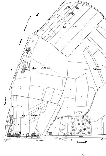 Cadastre : 1979 B (1ère feuille). © Jérôme Mongreville / Région Bourgogne-Franche-Comté, Inventaire du patrimoine - 1985