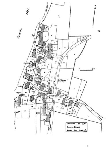 Cadastre : A (feuille unique). © Jérôme Mongreville / Région Bourgogne-Franche-Comté, Inventaire du patrimoine - 1985