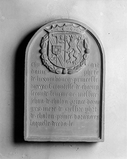 Epitaphe de Philiberte de Luxembourg. © Yves Sancey / Région Bourgogne-Franche-Comté, Inventaire du patrimoine - 1985