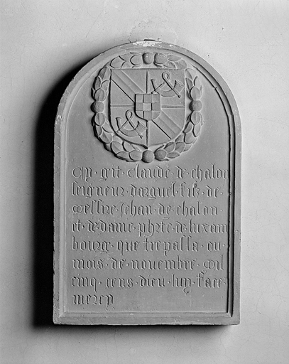 Epitaphe de Claude d'Arguel. © Yves Sancey / Région Bourgogne-Franche-Comté, Inventaire du patrimoine - 1985