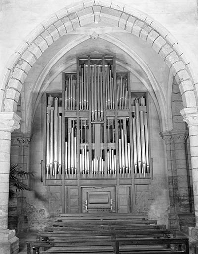 Grand orgue, vu de face horizontale. © Jérôme Mongreville / Région Bourgogne-Franche-Comté, Inventaire du patrimoine - 1985