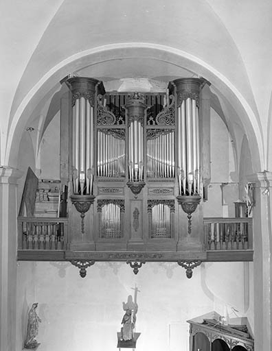 Grand orgue, vu de face. © Jérôme Mongreville / Région Bourgogne-Franche-Comté, Inventaire du patrimoine - 1985 Grand orgue, vu de face. © Jérôme Mongreville / Région Bourgogne-Franche-Comté, Inventaire du patrimoine - 1985