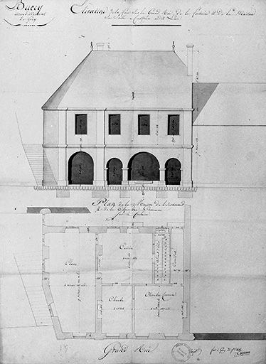 Plan de Disqueux (non réalisé). © Yves Sancey / Région Bourgogne-Franche-Comté, Inventaire du patrimoine - 1985