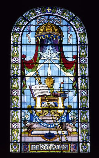 Baie 103 : l'épiscopat. © Yves Sancey / Région Bourgogne-Franche-Comté, Inventaire du patrimoine - 1986