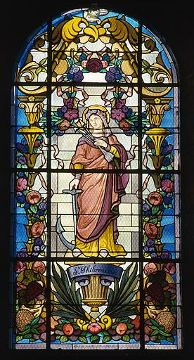 Baie 6 : sainte Philomène. © Yves Sancey / Région Bourgogne-Franche-Comté, Inventaire du patrimoine - 1986