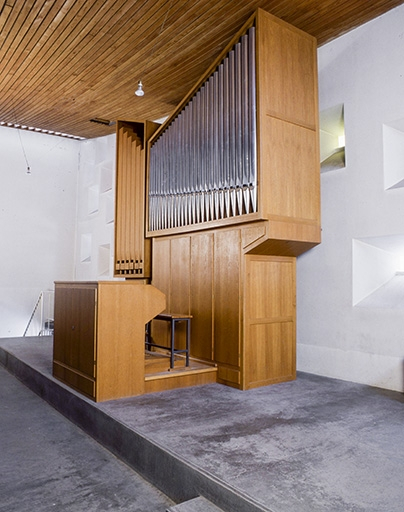  grand orgue sur une tribune dans le fond de l'édifice orgue © Jérôme Mongreville / Région Bourgogne-Franche-Comté, Inventaire du patrimoine - 1986