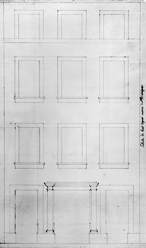 Projet de reconstruction de la façade d'une maison [... Rue Georges-Clémenceau], 1829. © Jérôme Mongreville / Région Bourgogne-Franche-Comté, Inventaire du patrimoine - 1986