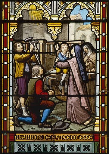 Baie 4 : détail en bas et à gauche. © Yves Sancey / Région Bourgogne-Franche-Comté, Inventaire du patrimoine - 1986