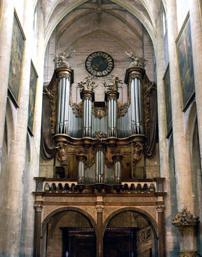 Grand orgue vu de face. © Jérôme Mongreville / Région Bourgogne-Franche-Comté, Inventaire du patrimoine - 1986