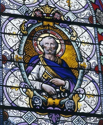 Baie 1 : saint Pierre. © Yves Sancey / Région Bourgogne-Franche-Comté, Inventaire du patrimoine - 1986