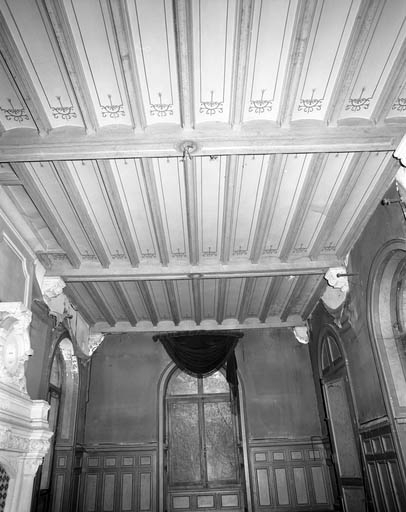 Vue du plafond de la salle de billard. © Yves Sancey / Région Bourgogne-Franche-Comté, Inventaire du patrimoine - 1986