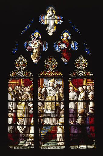 Baie 7 : messe célébrée par un evêque. © Yves Sancey / Région Bourgogne-Franche-Comté, Inventaire du patrimoine - 1987