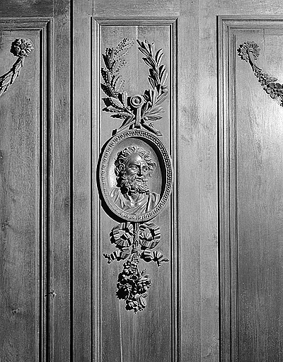 Panneau : buste de saint. © Yves Sancey / Région Bourgogne-Franche-Comté, Inventaire du patrimoine - 1988