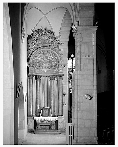 Autel et retable nord : vue d'ensemble. © Yves Sancey / Région Bourgogne-Franche-Comté, Inventaire du patrimoine - 1988