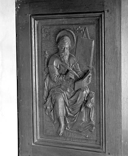 Premier panneau : saint Luc. © Jérôme Mongreville / Région Bourgogne-Franche-Comté, Inventaire du patrimoine - 1989