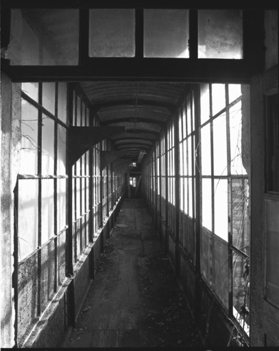 Intérieur de la passerelle en 1989. © Yves Sancey / Région Bourgogne-Franche-Comté, Inventaire du patrimoine - 1989